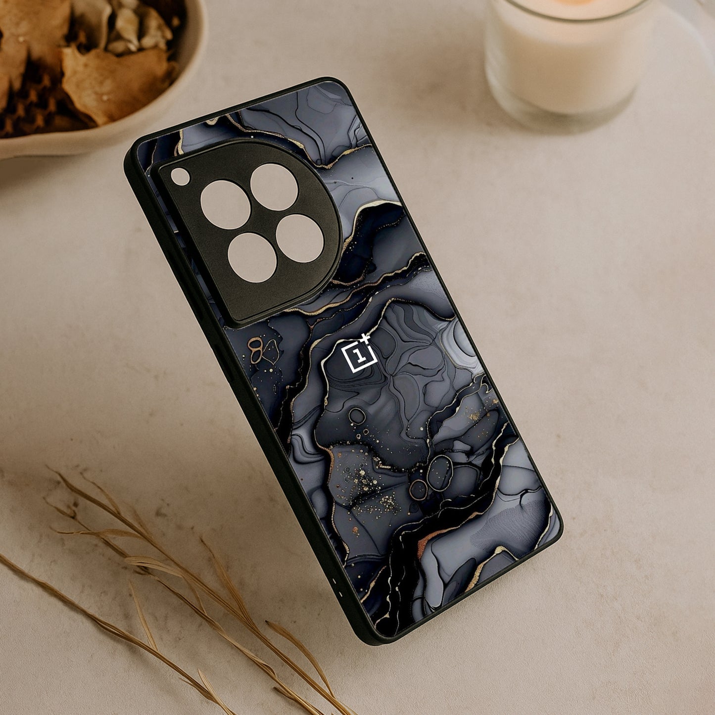 Dark Luxe Metal Back Case for OnePlus 12R