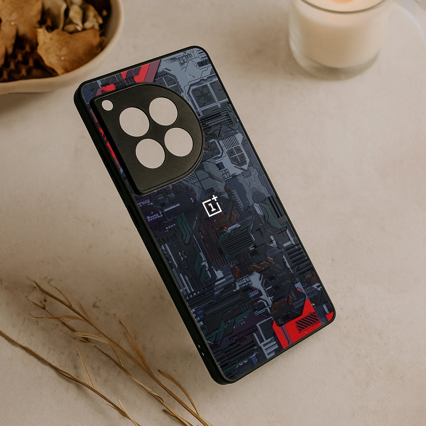 Circuit Crush Metal Back Case for OnePlus 12R