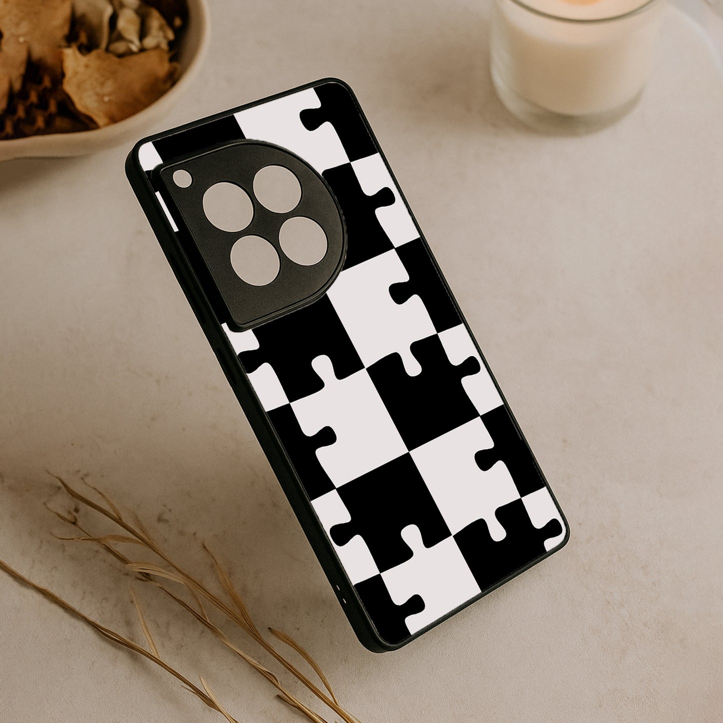 Grid Play Metal Back Case for OnePlus 12R