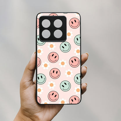 Cute Smiles Metal Back Case forOnePlus 10T 5G