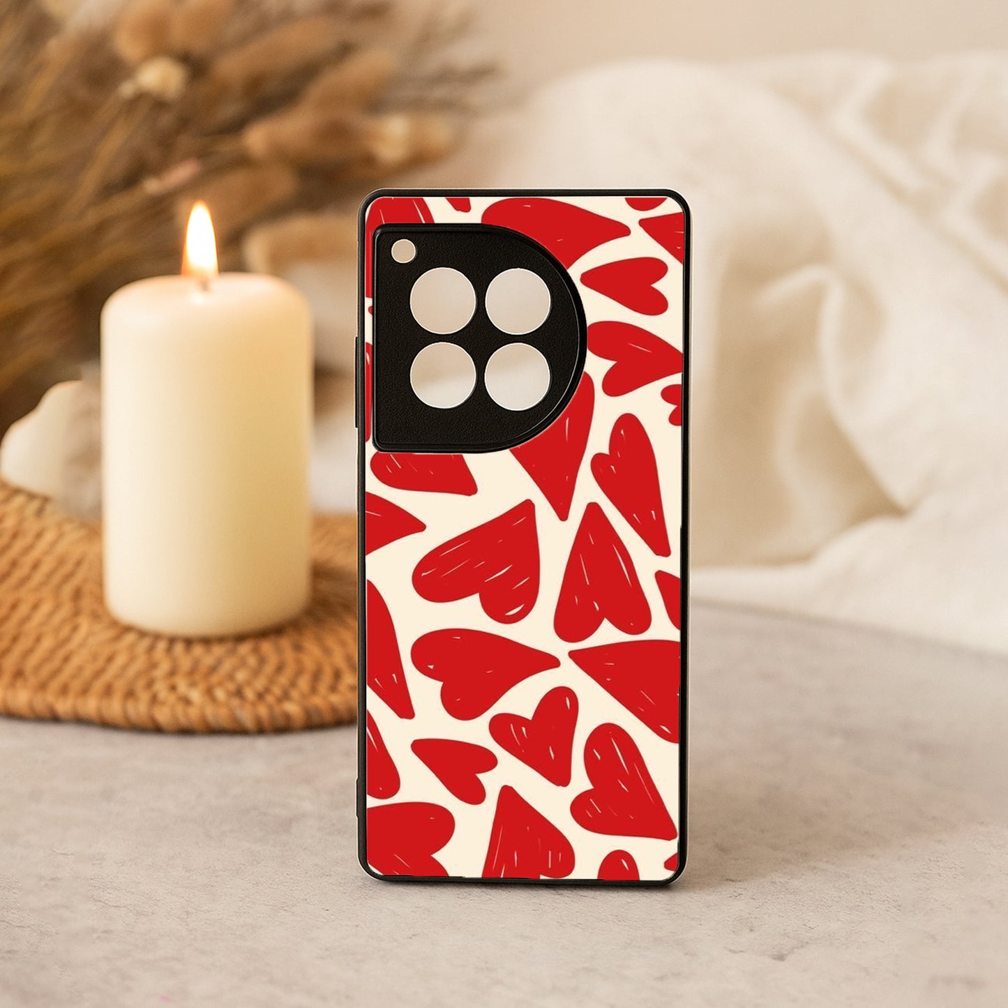 Hearts Rush Metal Back Case for OnePlus 12R