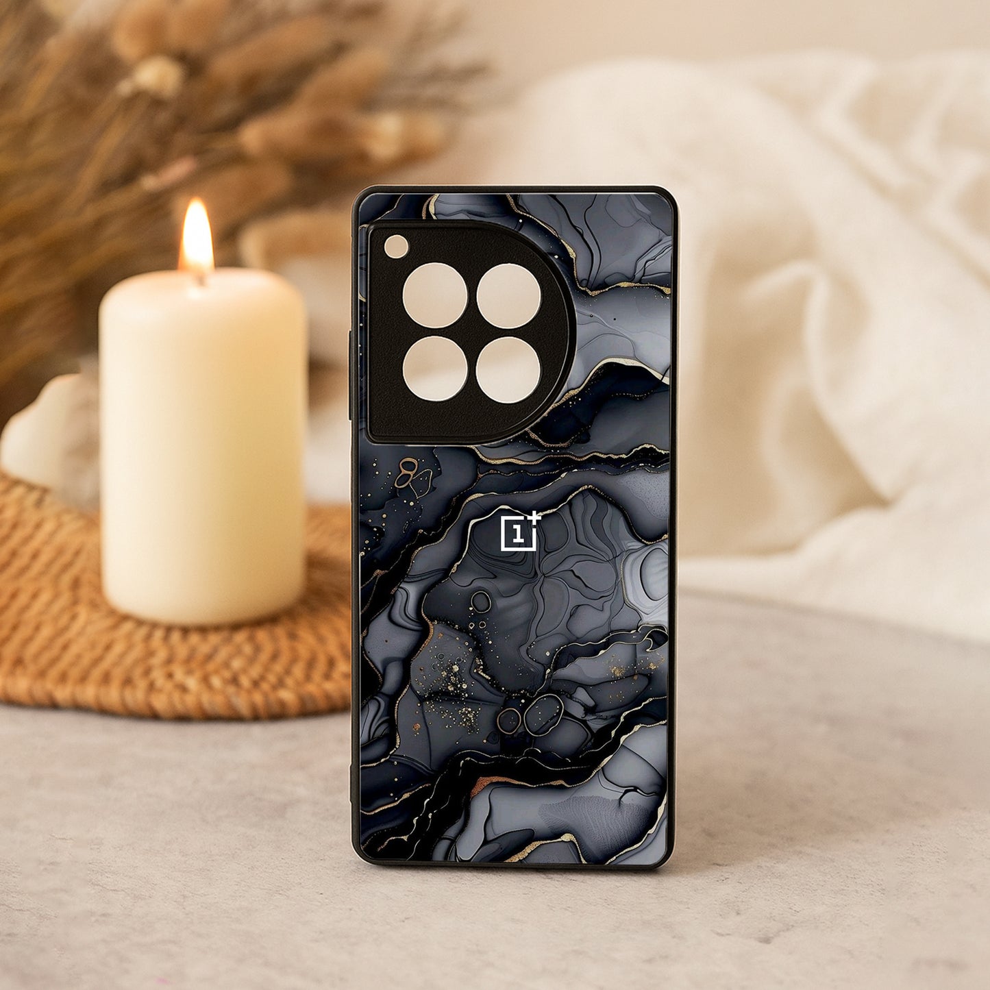 Dark Luxe Metal Back Case for OnePlus 12R