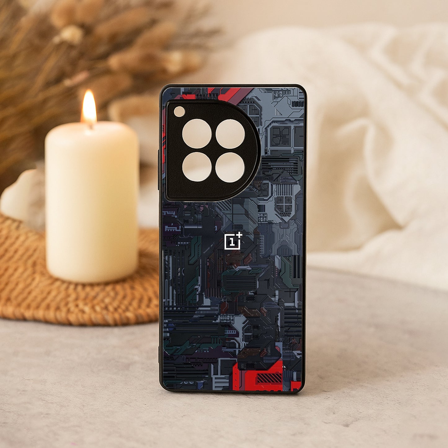 Circuit Crush Metal Back Case for OnePlus 12R