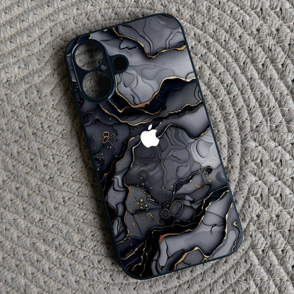 Dark Luxe Metal Back Case for Apple Iphone 16