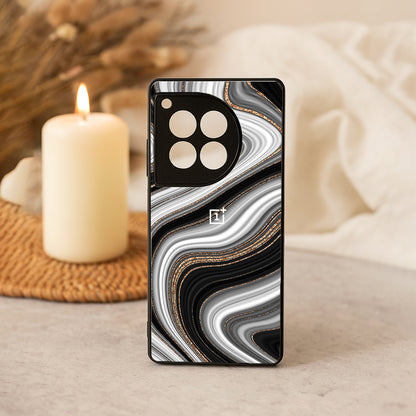 Molten Marble Metal Back Case for OnePlus 12R