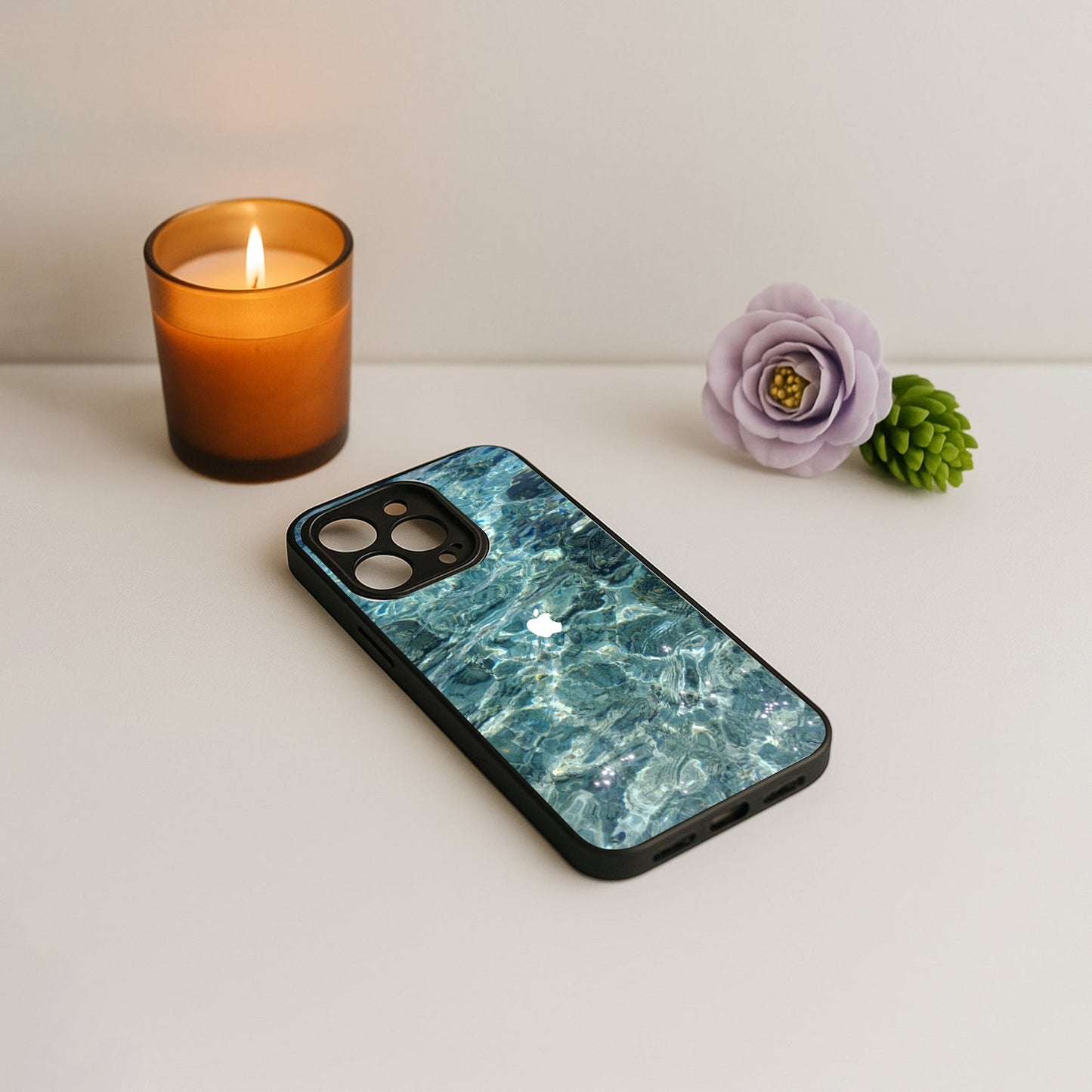 Ocean Water Metal Back Case for Apple Iphone 12 Pro