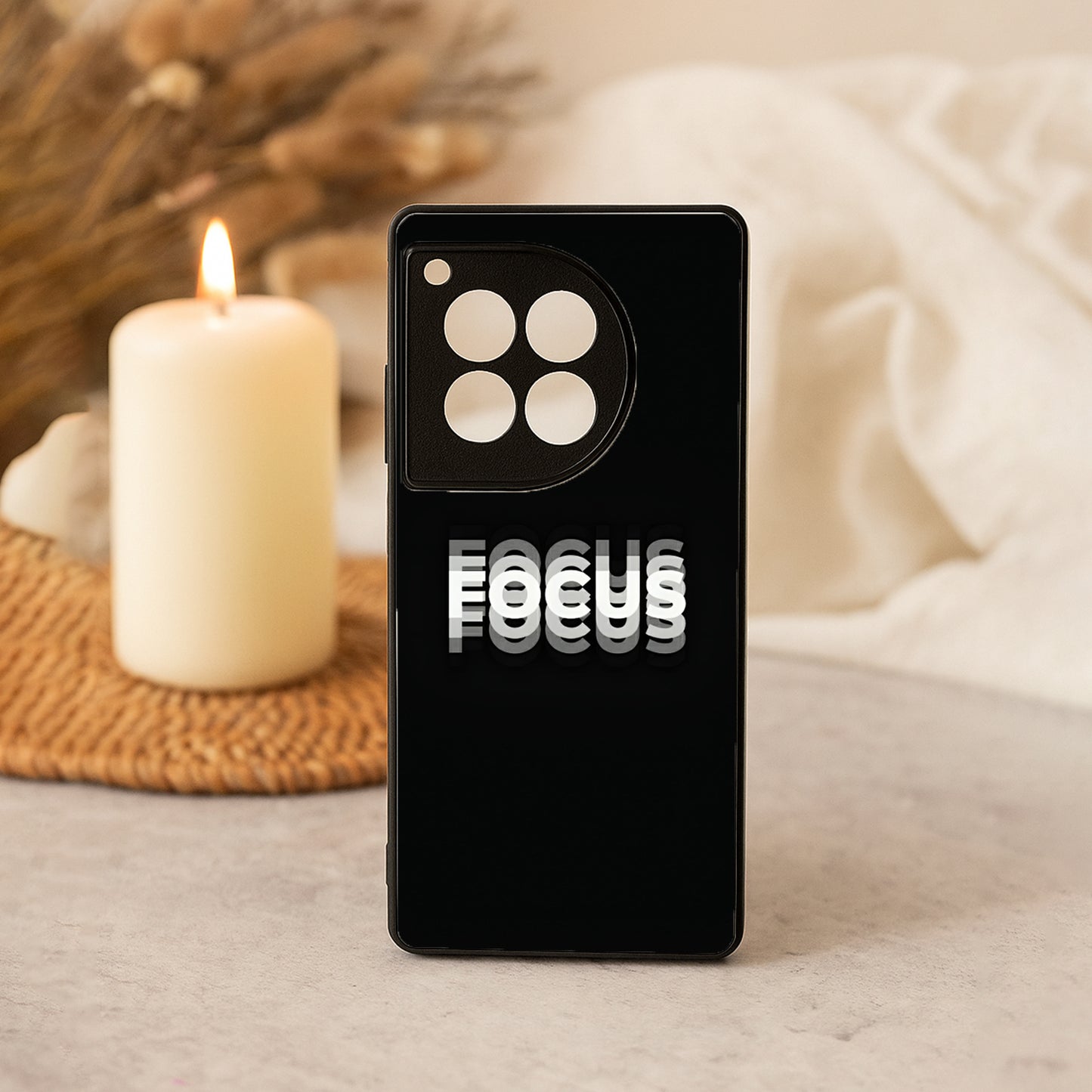 FOCUS' Metal Back Case for OnePlus 12R