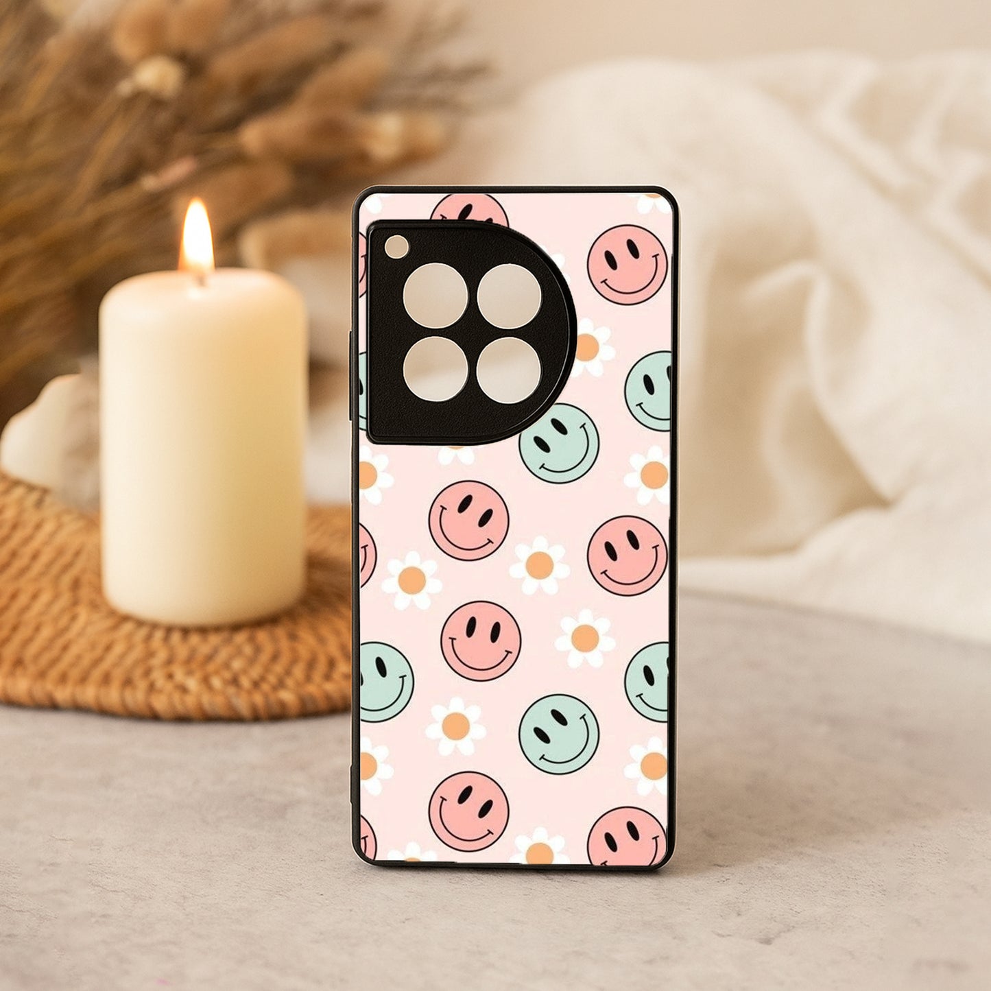 Cute Smiles Metal Back Case for OnePlus 12R