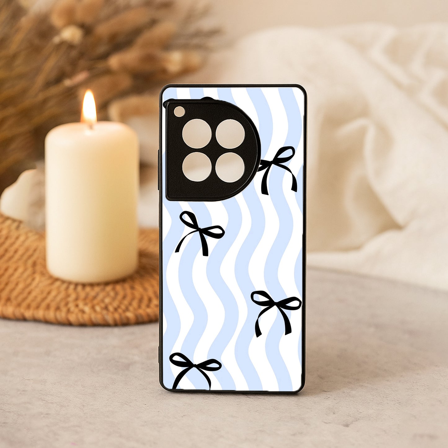 Wave Bow Metal Back Case for OnePlus 12R