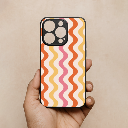 Zig Zag Metal Back Case for Apple iPhone