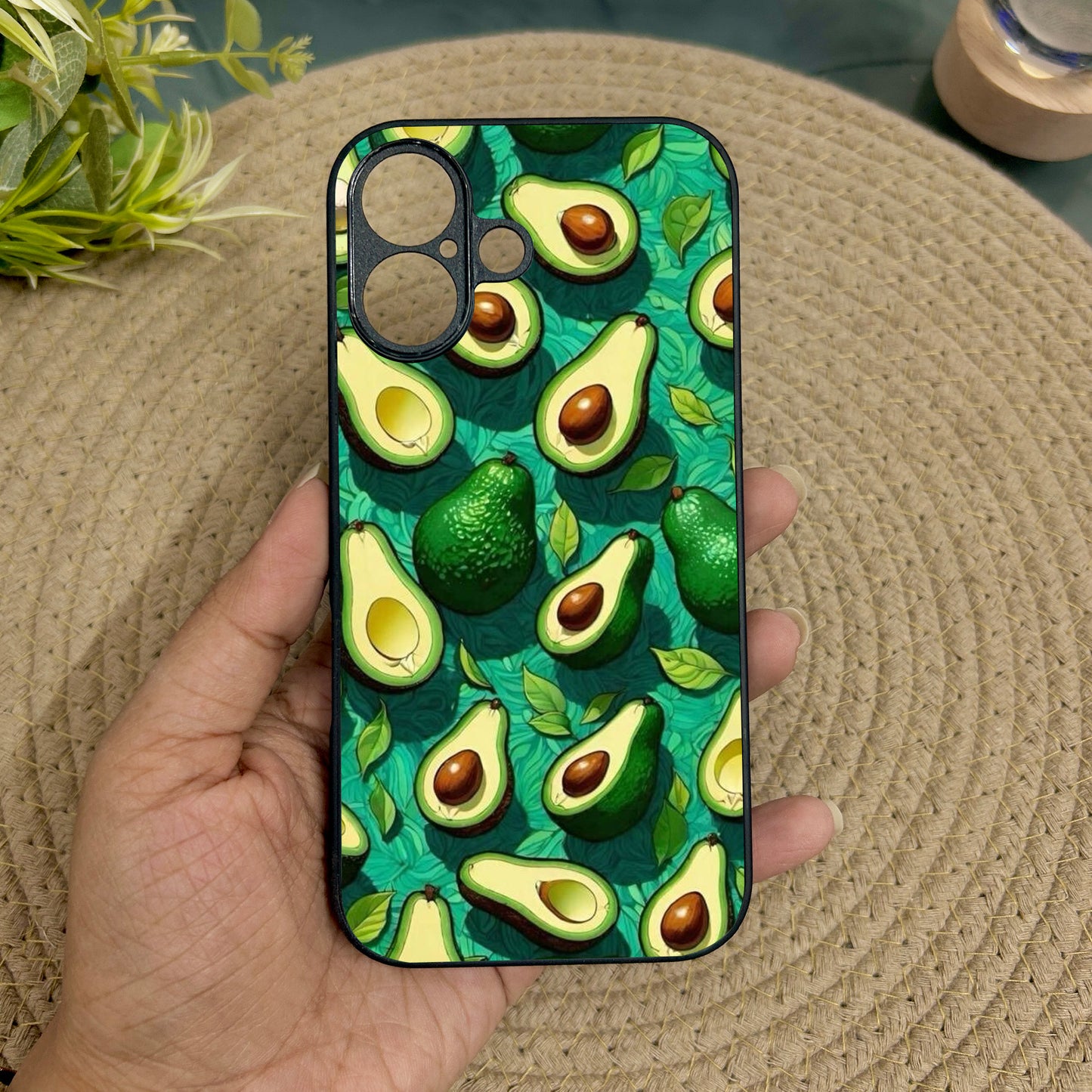 Avocado Metal Back Case for Apple Iphone 16