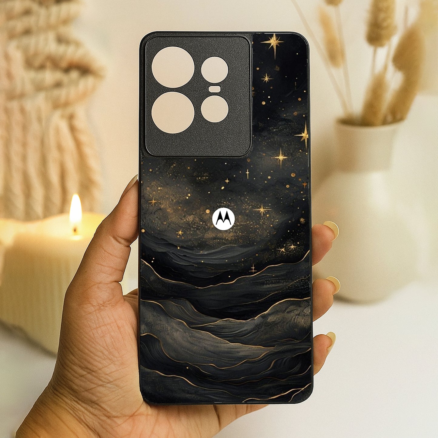 Celestial Metal Back Case for Moto Edge 50 pro