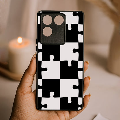 Grid Play Metal Back Case for Vivo t2 pro