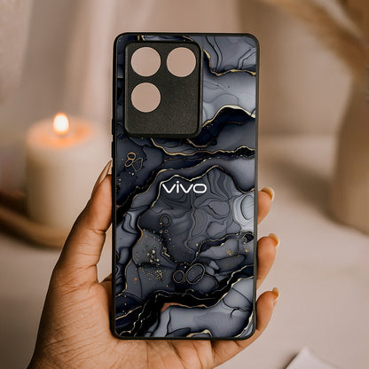Dark Luxe Metal Back Case for Vivo t2 pro