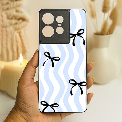 Wave Bow Metal Back Case for Moto Edge 50 pro