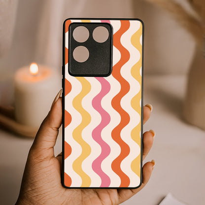 Zig Zag Metal Back Case for Vivo t2 pro