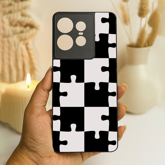 Grid Play Metal Back Case for Moto Edge 50 pro