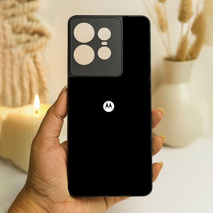 Black Metal Back Case for Moto Edge 50 pro