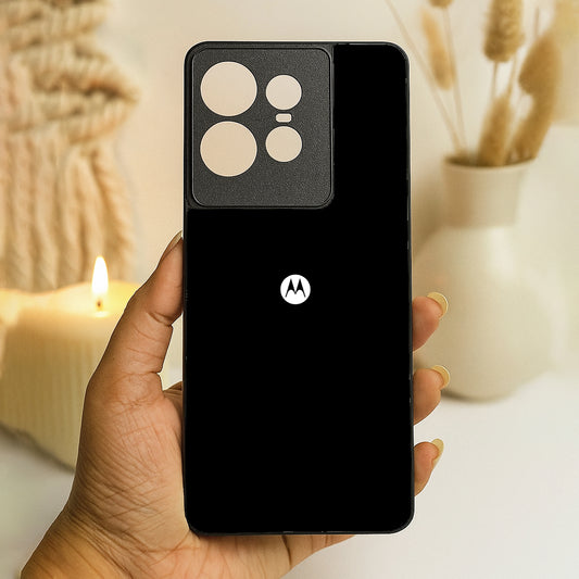 Black Metal Back Case for Moto Edge 50 pro