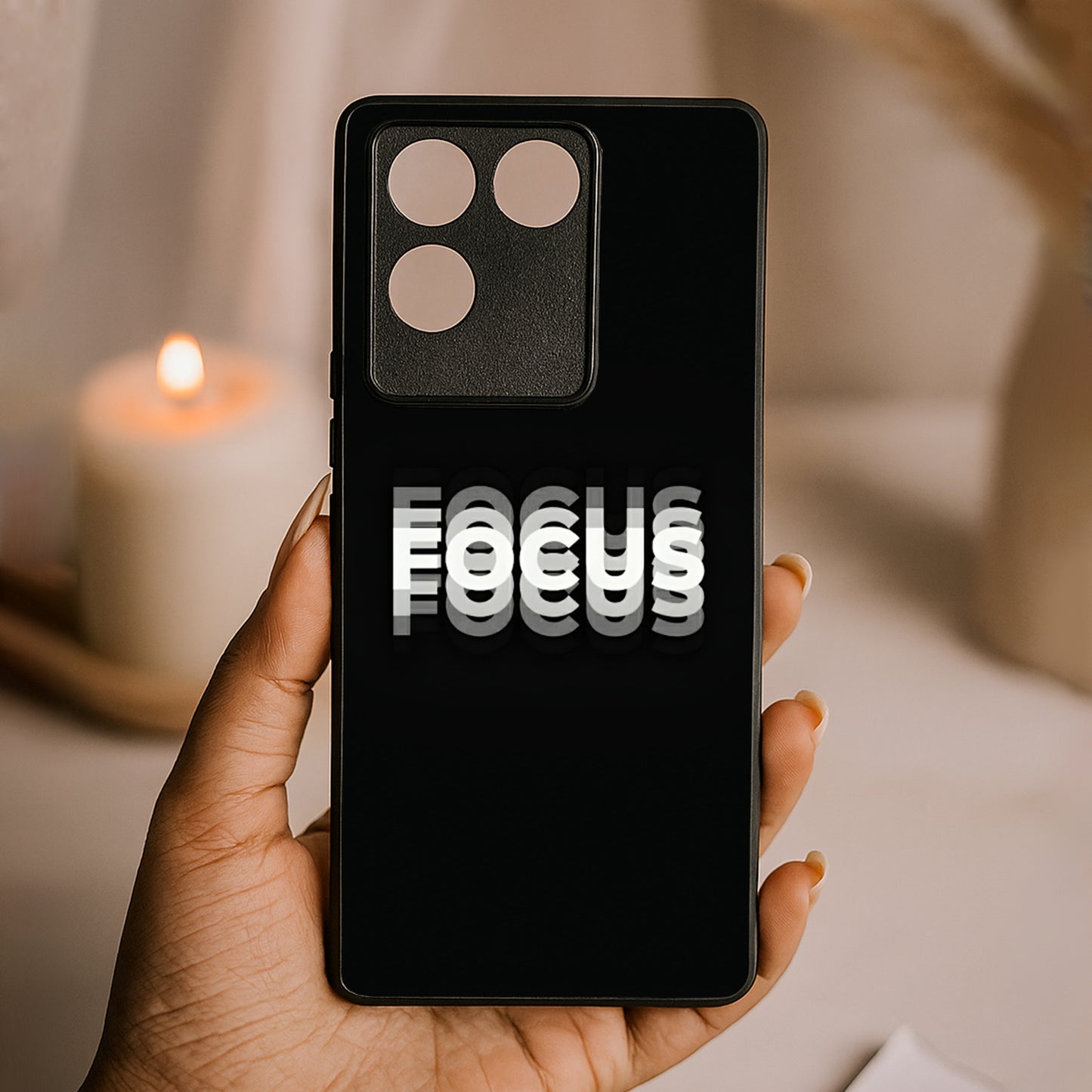 FOCUS' Metal Back Case for Vivo t2 pro