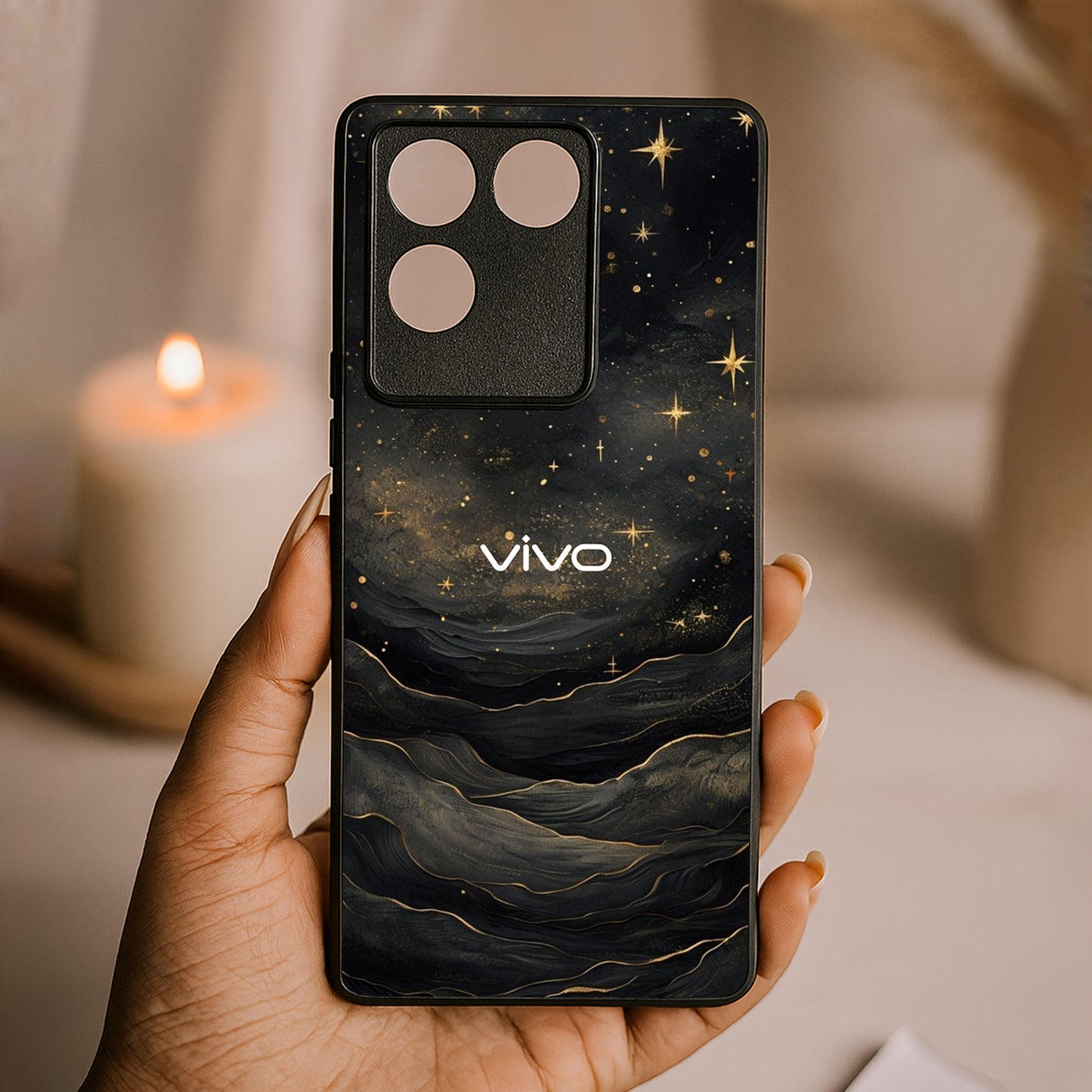 Celestial Metal Back Case for Vivo t2 pro