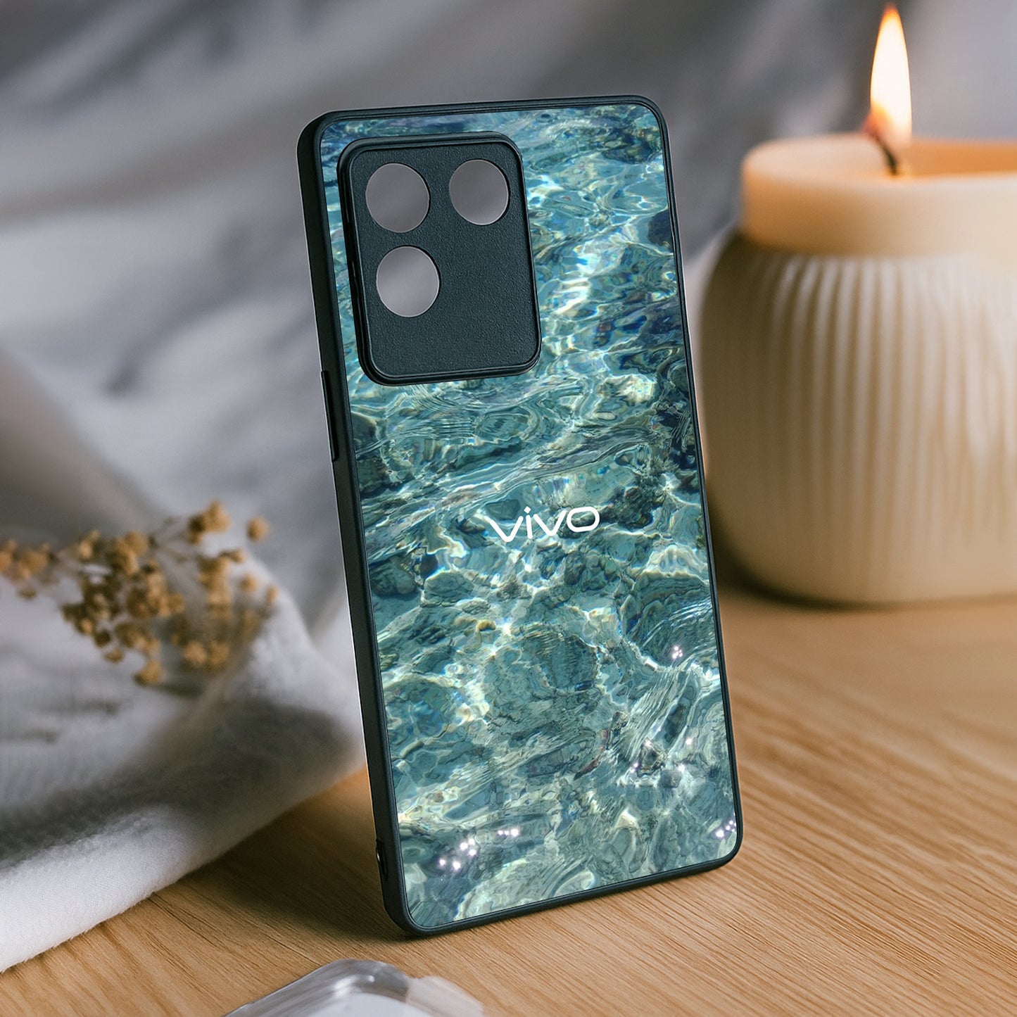 Ocean Water Metal Back Case for Vivo t2 pro
