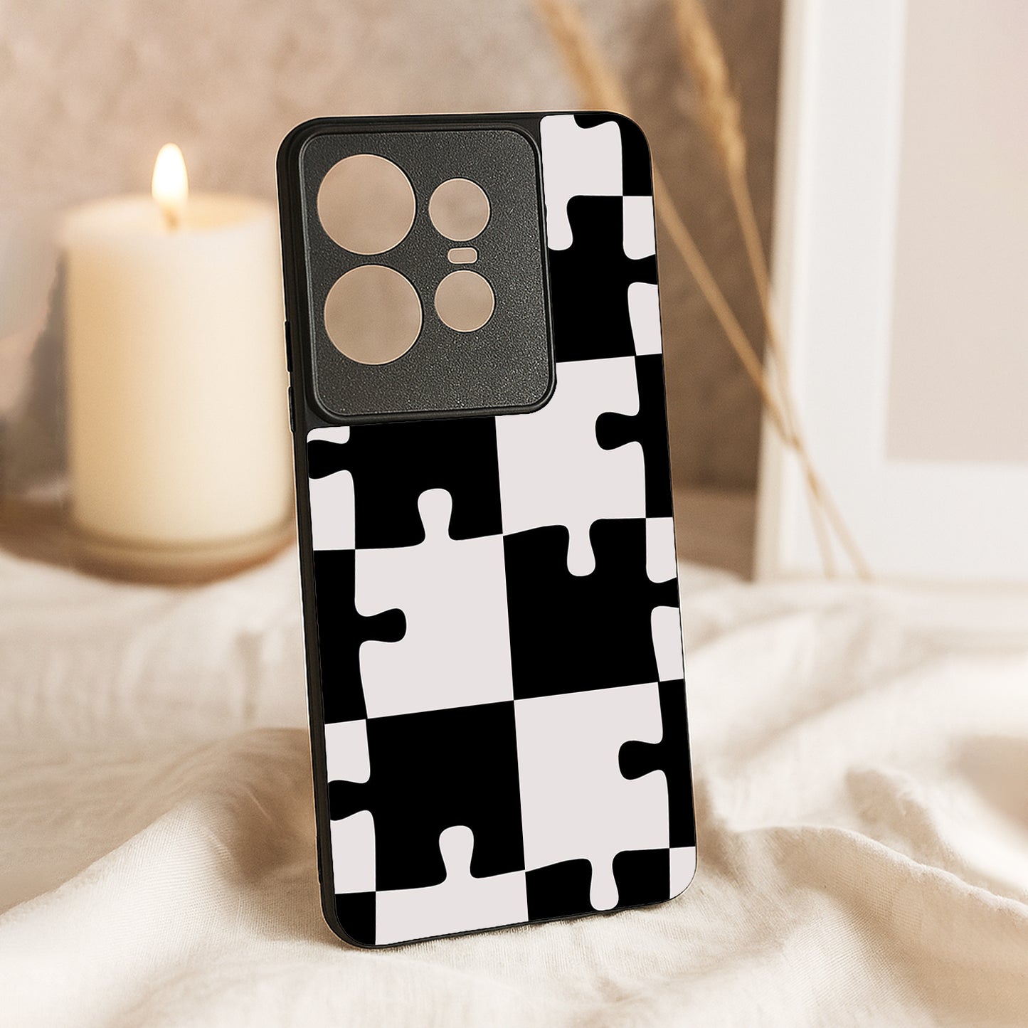 Grid Play Metal Back Case for Moto Edge 50 pro