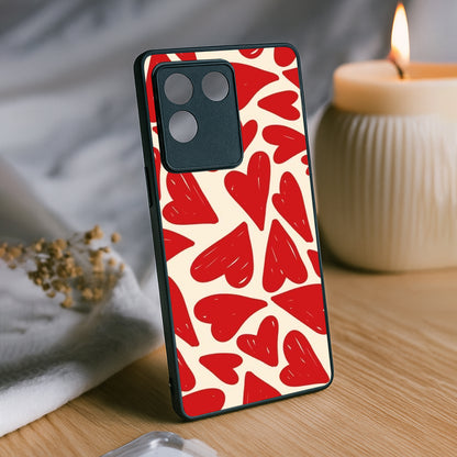 Hearts Rush Metal Back Case for Vivo t2 pro