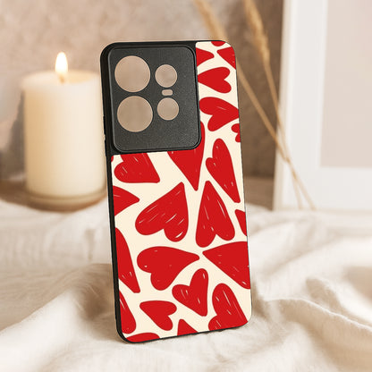 Hearts Rush Metal Back Case for Moto Edge 50 pro