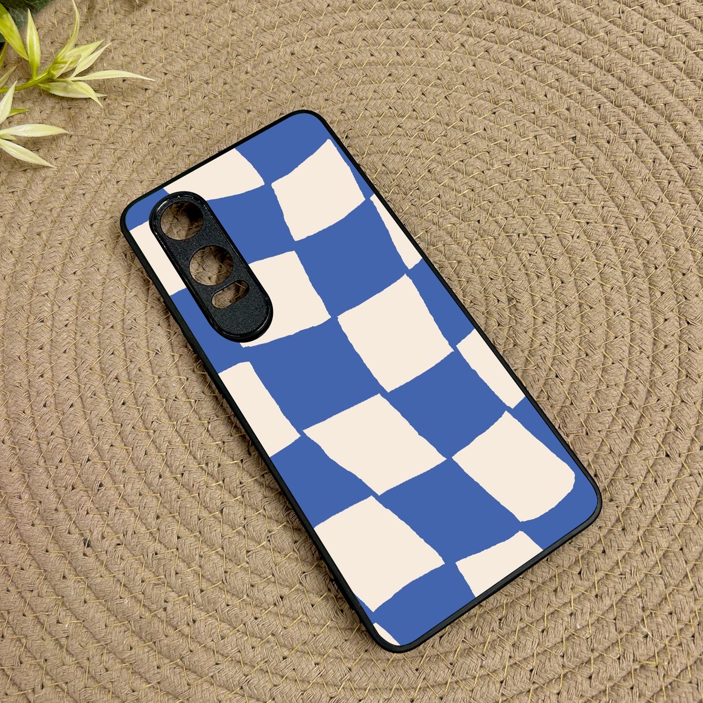 Wavy Checks Metal Back Case for Oneplus Nord CE 4 Lite (5G)