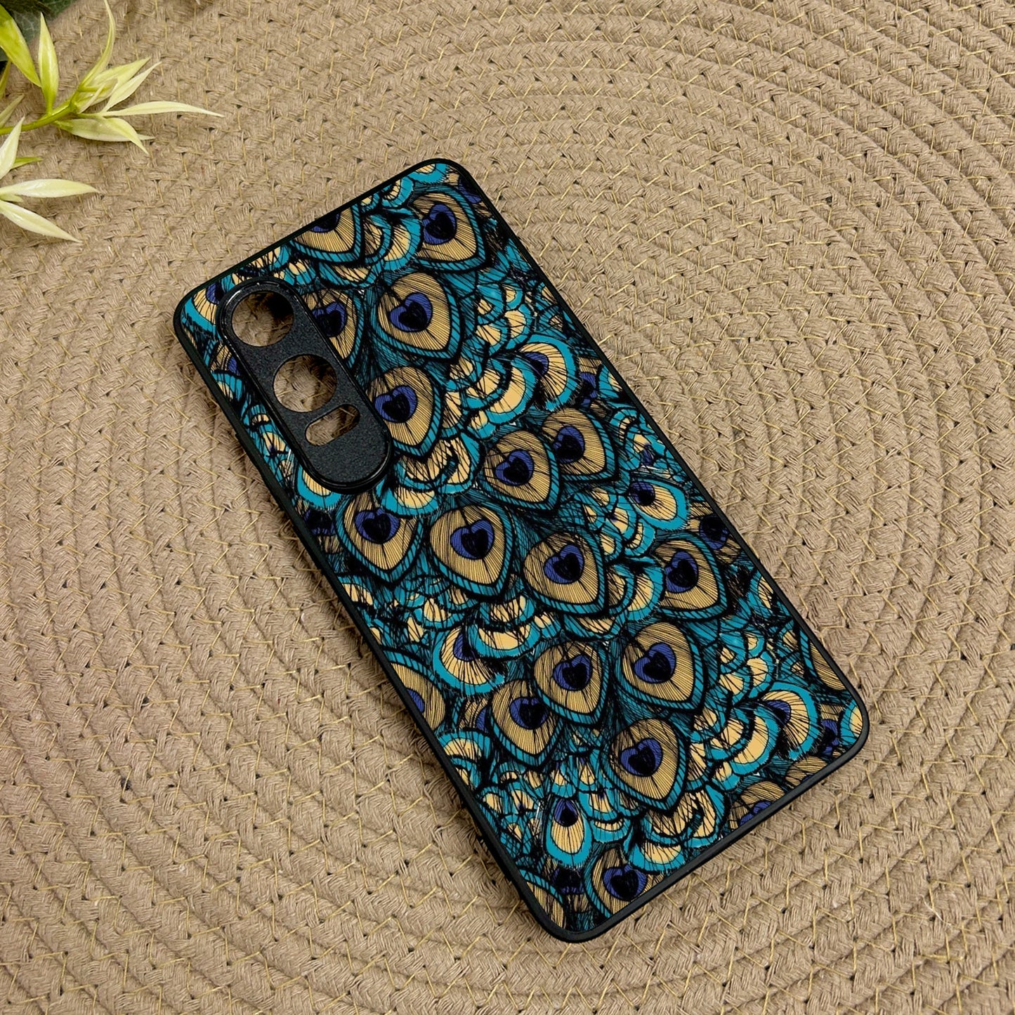 Peacock Feathers Metal Back Case for Oneplus Nord CE 4 Lite (5G)