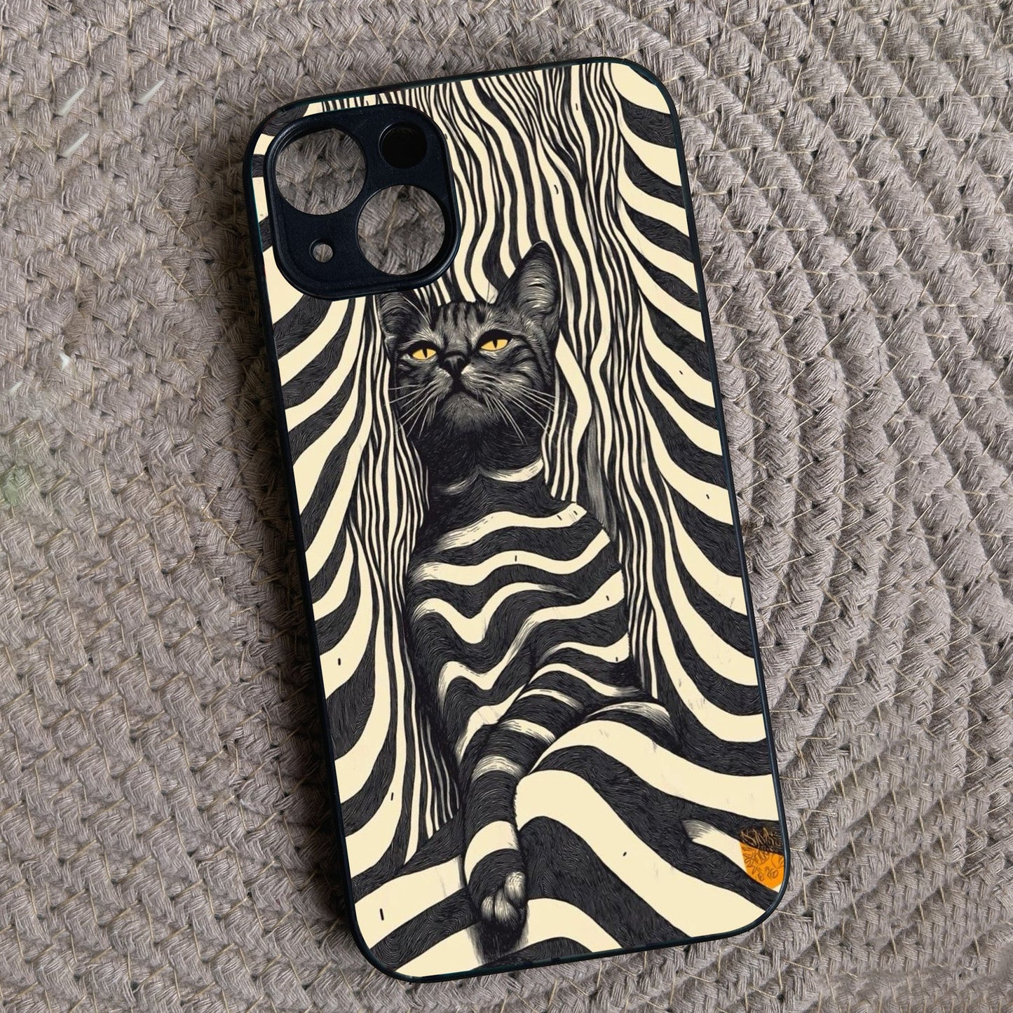 Cosmic Cat Metal Back Case for Apple Iphone 14 Plus