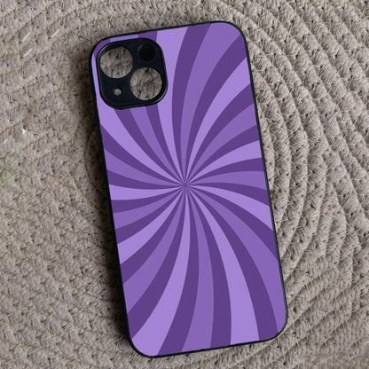 Purple Twist Metal Back Case for Apple Iphone 13