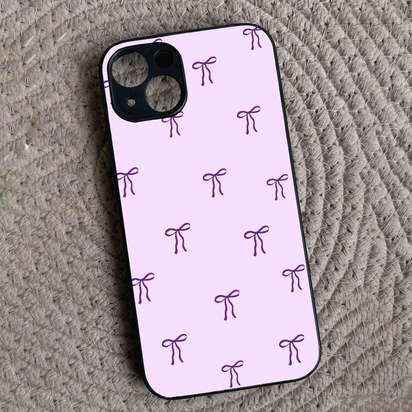 Tiny Bow Metal Back Case for Apple Iphone 13