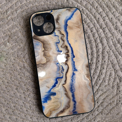 Crystal Drift Metal Back Case for Apple Iphone 14