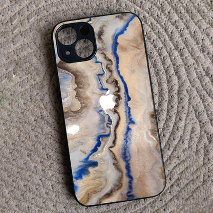 Crystal Drift Metal Back Case for Apple Iphone 15 Plus