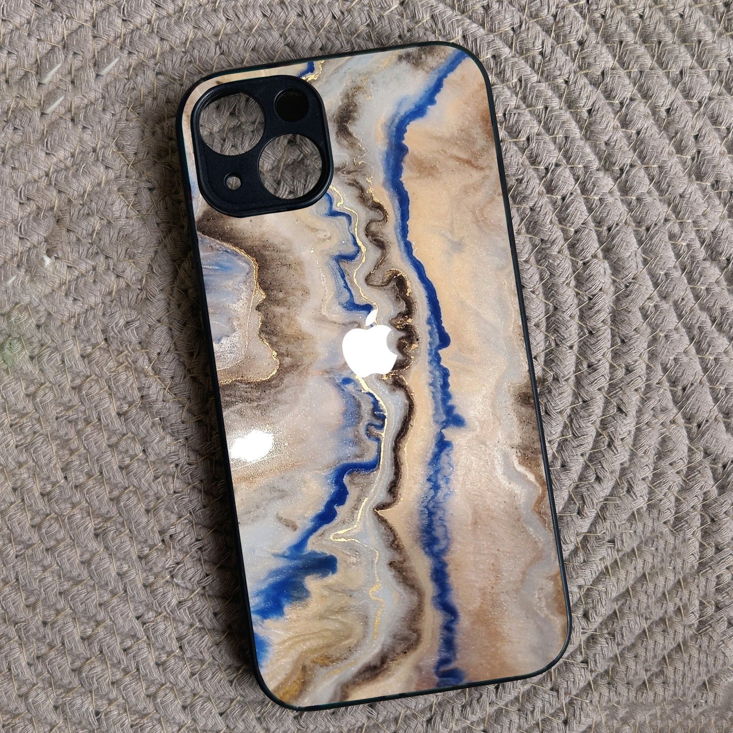 Crystal Drift Metal Back Case for Apple Iphone 14 Plus