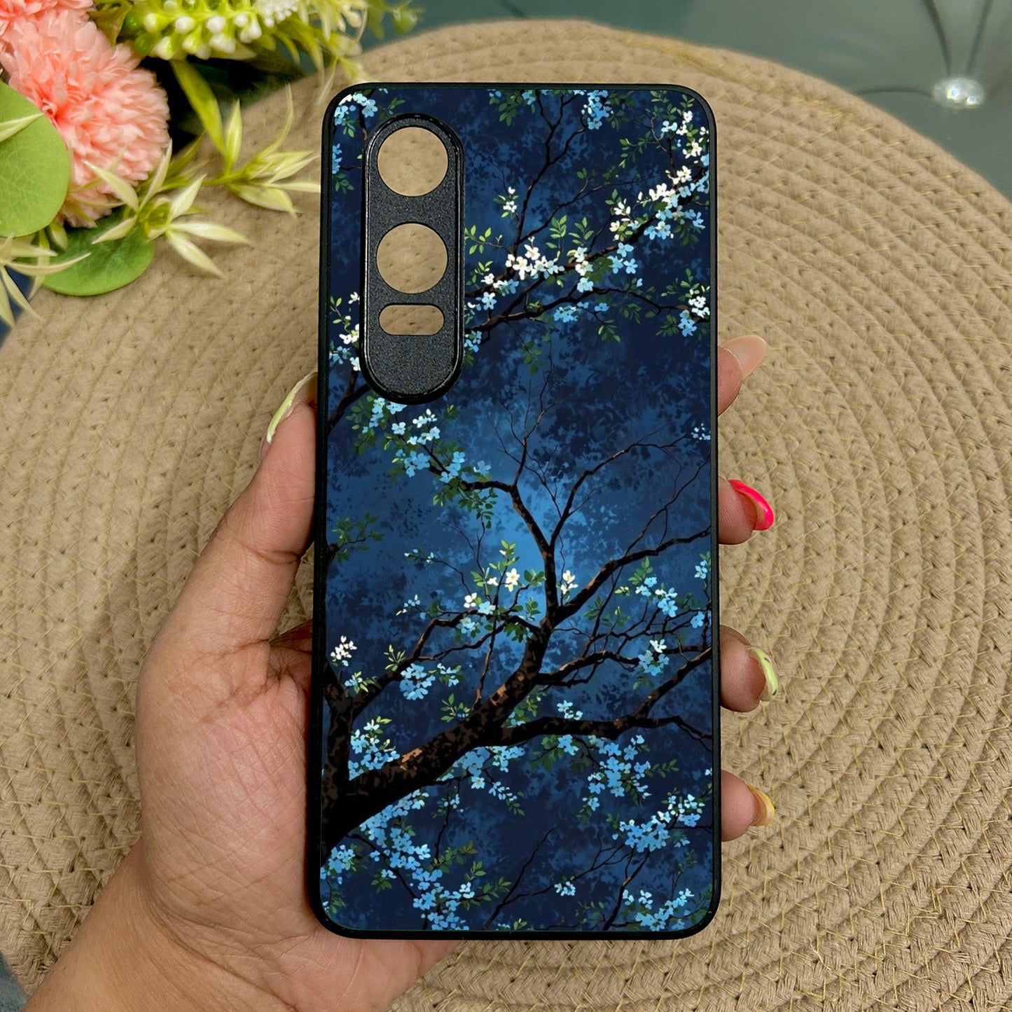 Starry Blossom Metal Back Case for Oneplus Nord CE 4 Lite (5G)