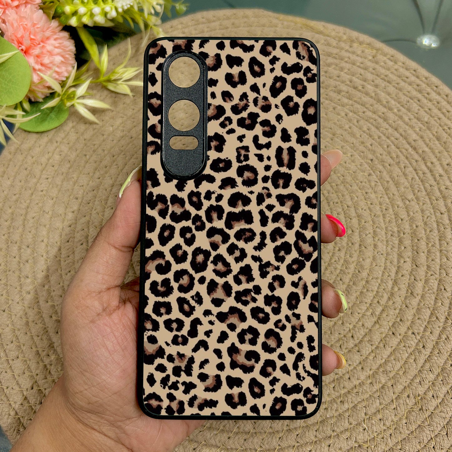 Cheetah Print Metal Back Case for Oneplus Nord CE 4 Lite (5G)