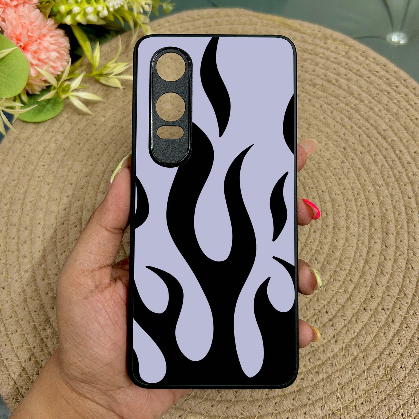 Midnight Flames Metal Back Case for Oneplus Nord CE 4 Lite (5G)