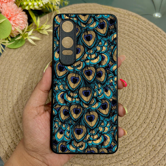 Peacock Feathers Metal Back Case for Oneplus Nord CE 4 Lite (5G)