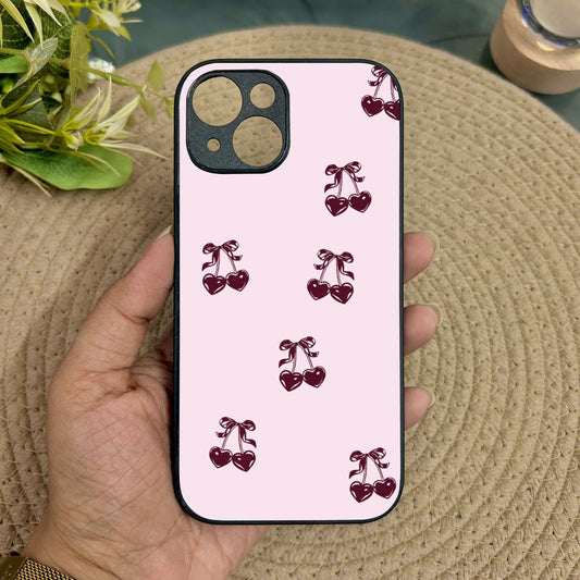 Blush Berry Metal Back Case for Apple Iphone 14 Plus