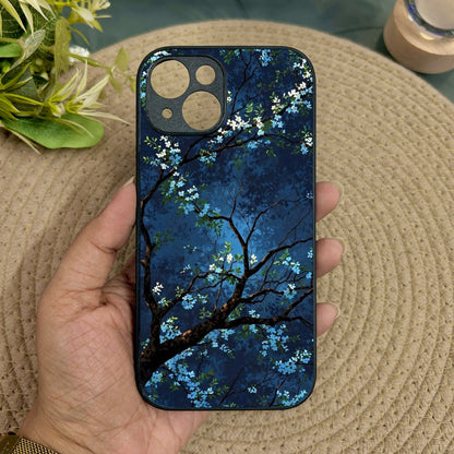 Starry Blossom Metal Back Case for Apple Iphone 13