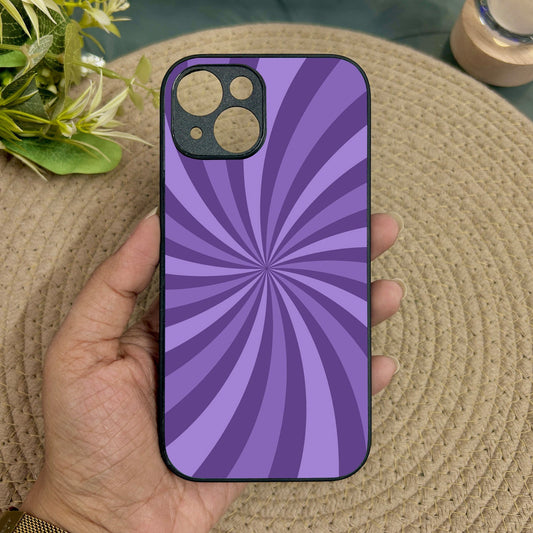 Purple Twist Metal Back Case for Apple Iphone 14 Plus