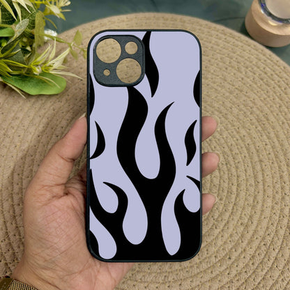 Midnight Flames Metal Back Case for Apple Iphone 15 Plus