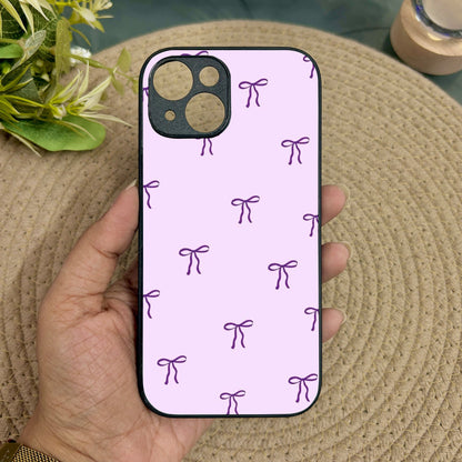 Tiny Bow Metal Back Case for Apple Iphone 13