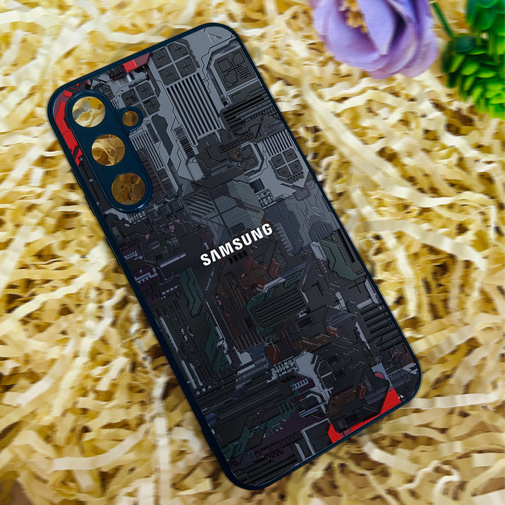 Circuit Crush Glossy Metal Back Case for Samsung Galaxy S23fe 5G