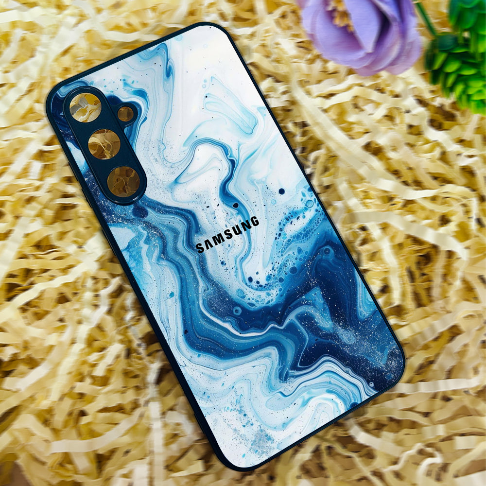 Glacier Wave Glossy Metal Back Case for Samsung Galaxy S23fe 5G