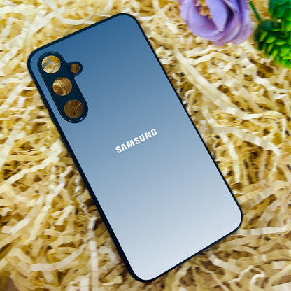 Icy Blue Glossy Metal Back Case for Samsung Galaxy S23fe 5G