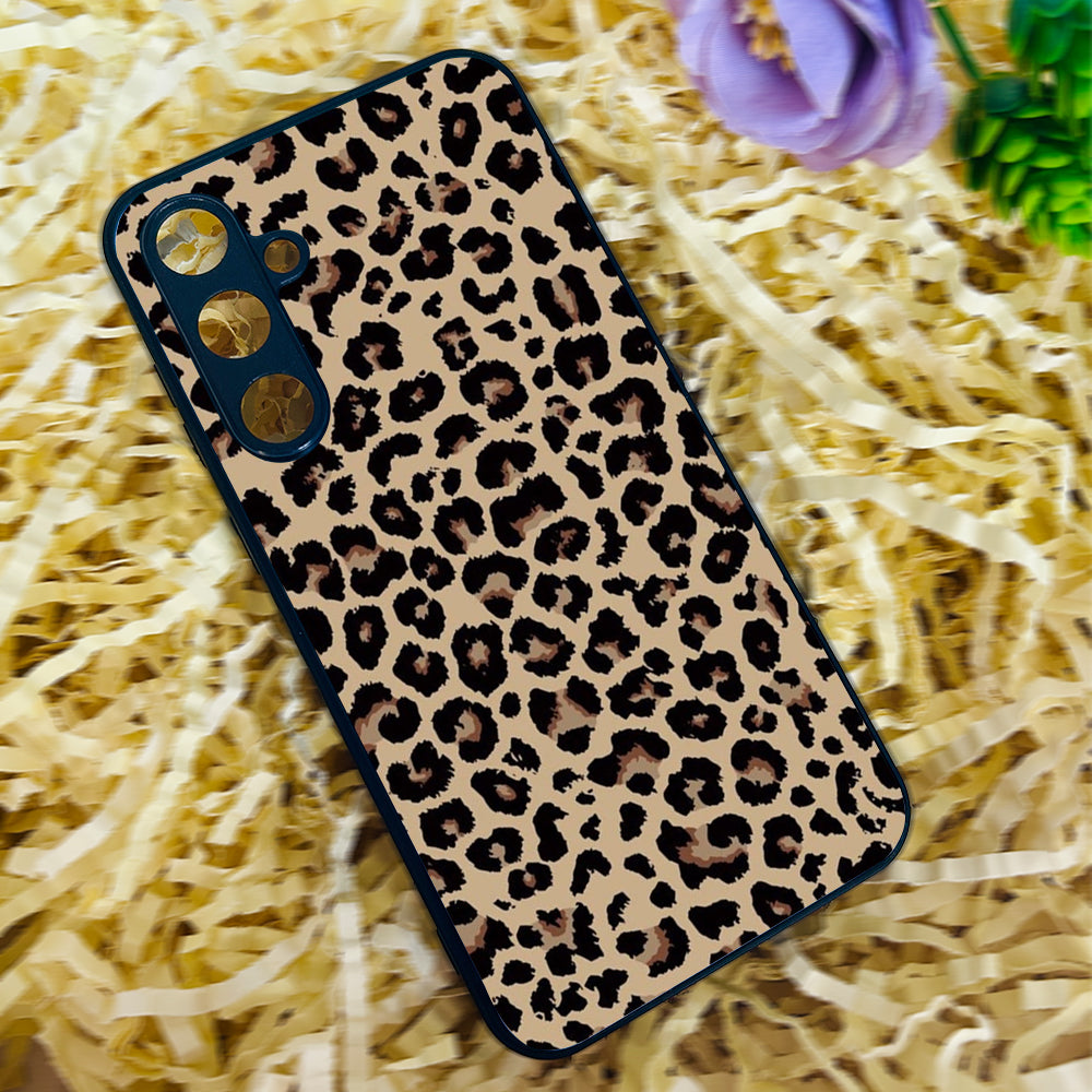 Cheetah Print Metal Back Case for Samsung Galaxy S23fe 5G